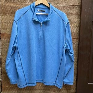 Pebble Beach Men’s Performance 1/4 Zip Pullover Light Blue Size XL
